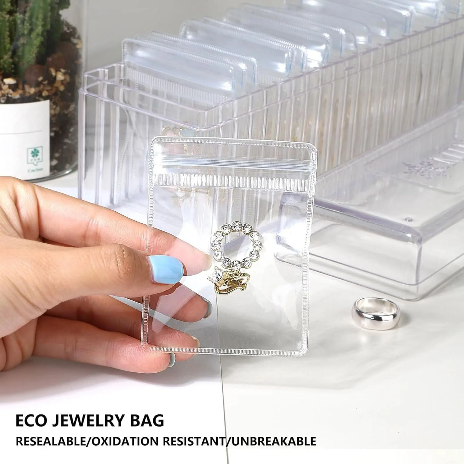 Acrylic Jewelry Box Organizer Clear Jewelry Holder Rings Earrings Necklaces Multi