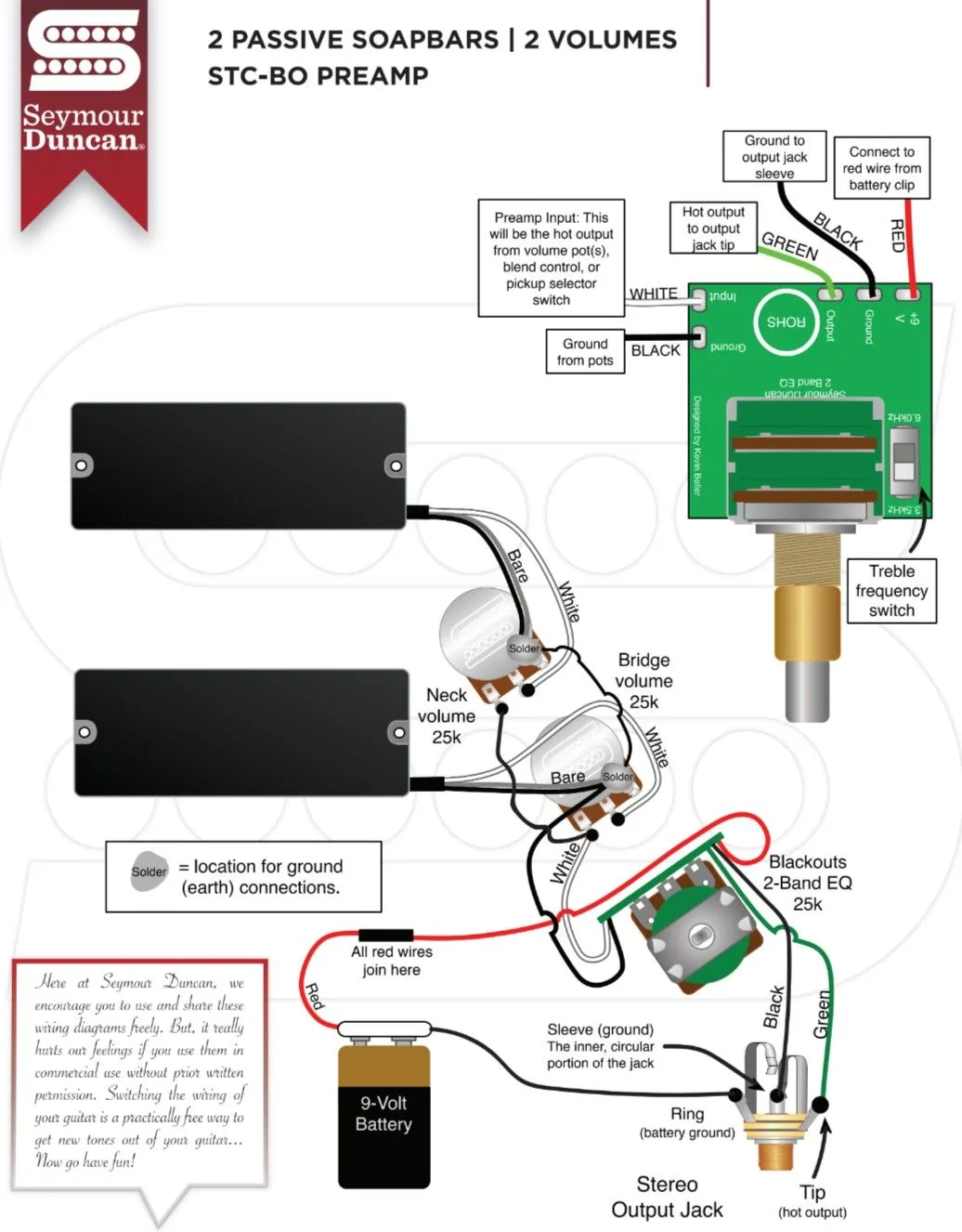 Active Guitar Pickup Wiring Diagrams