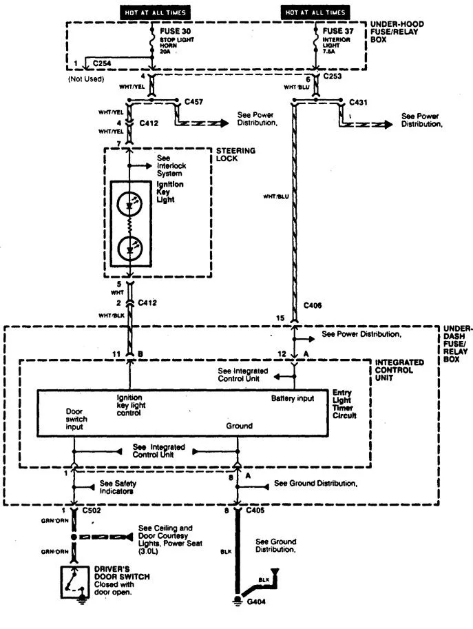 Acura Cl 1997 Wiring Diagrams Illuminated Entry