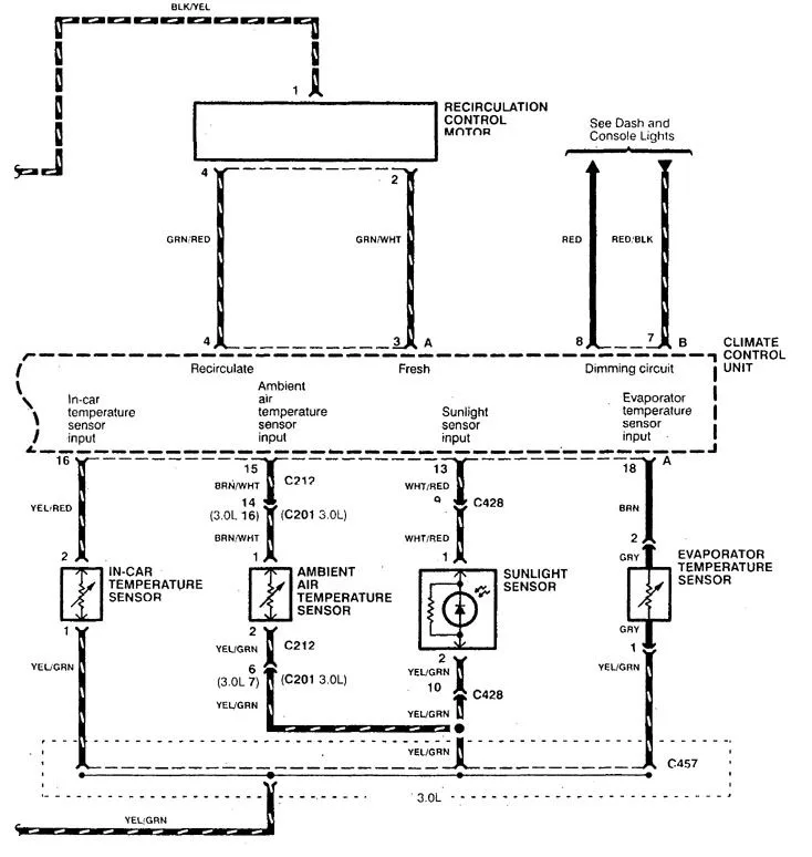 Acura Cl 1998 1999 Wiring Diagrams Heater