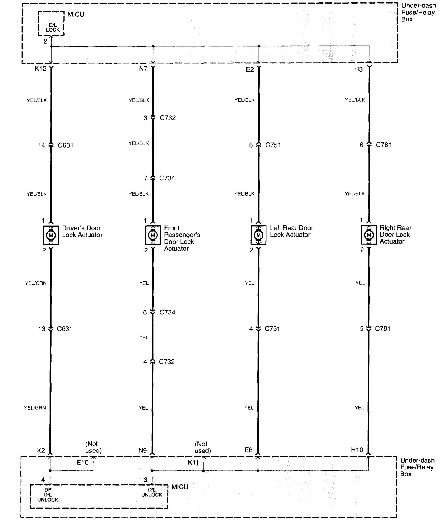 Acura Tl 2003 2005 Wiring Diagrams Keyless Entry