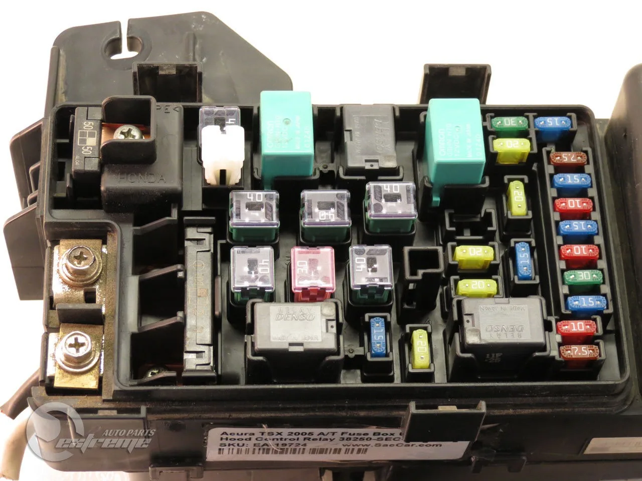 Acura Tsx 2005 A T Fuse Box Under Hood Control Relay 38250 Sec A02 Extreme Auto Parts