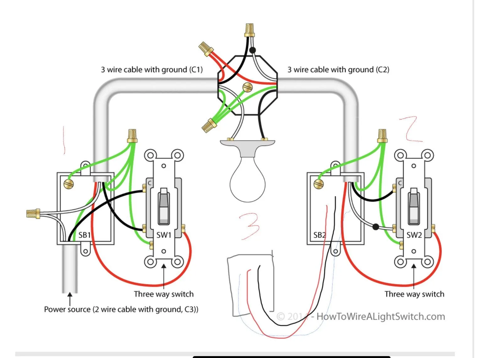 Add 4 Way Switch To Existing 3 Way Wiring Diy Home Improvement Forum