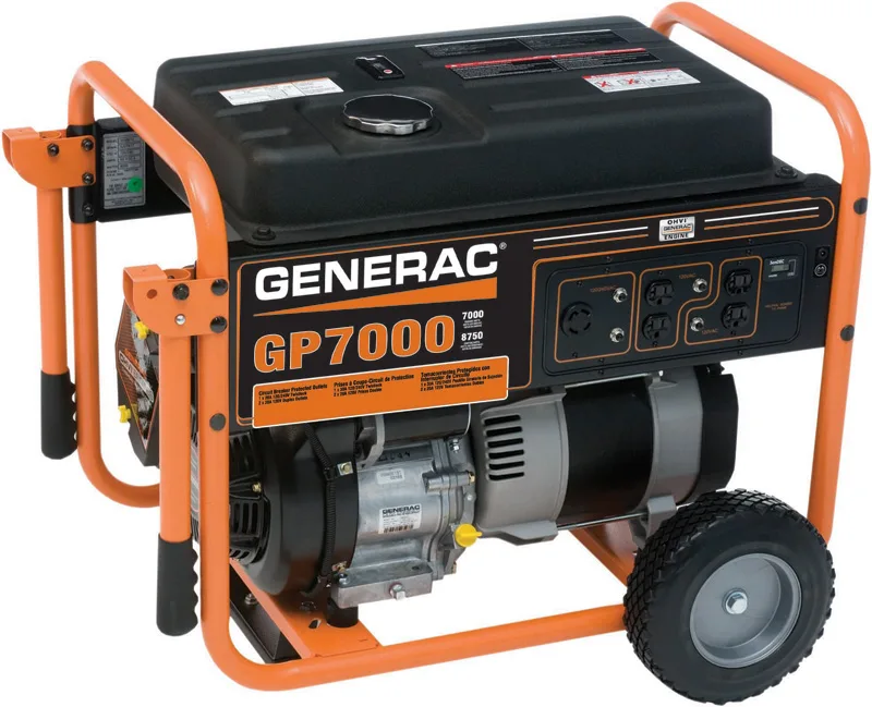 Adilene Adi91 Generac 5625 Gp7000 7 000 Watt 410Cc Ohv Portable Gas Powered Generator