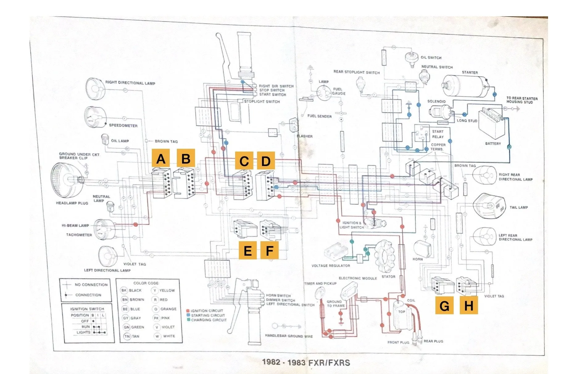 Adventures In Wiring 1982 Fxrs V Twin Forum