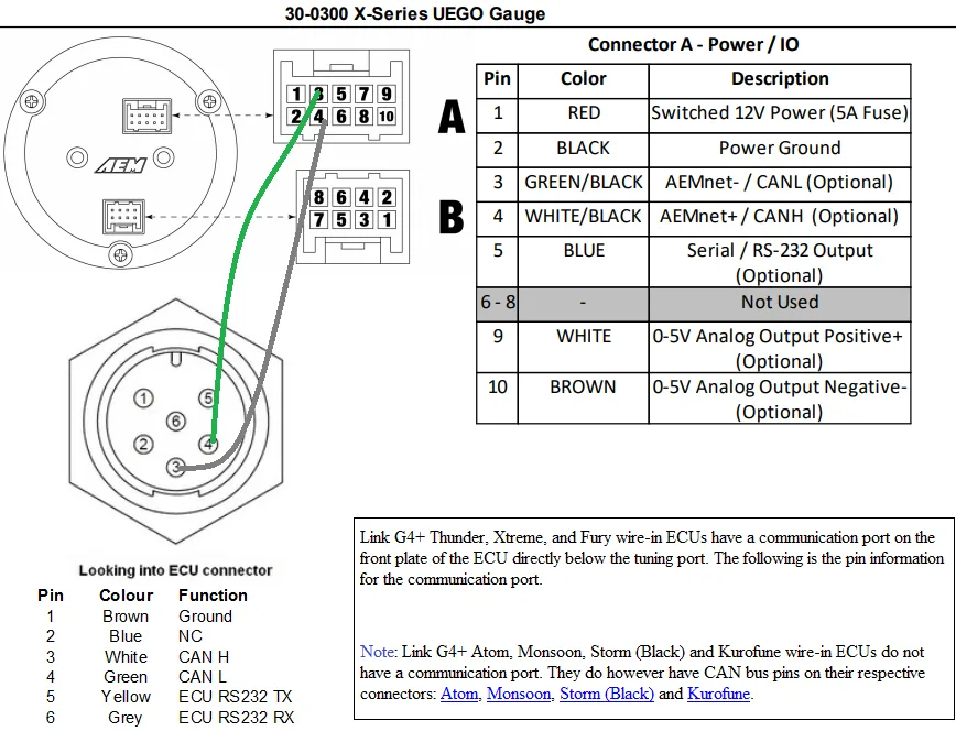 Aem X Series Wideband Wiring Diagram Laceist