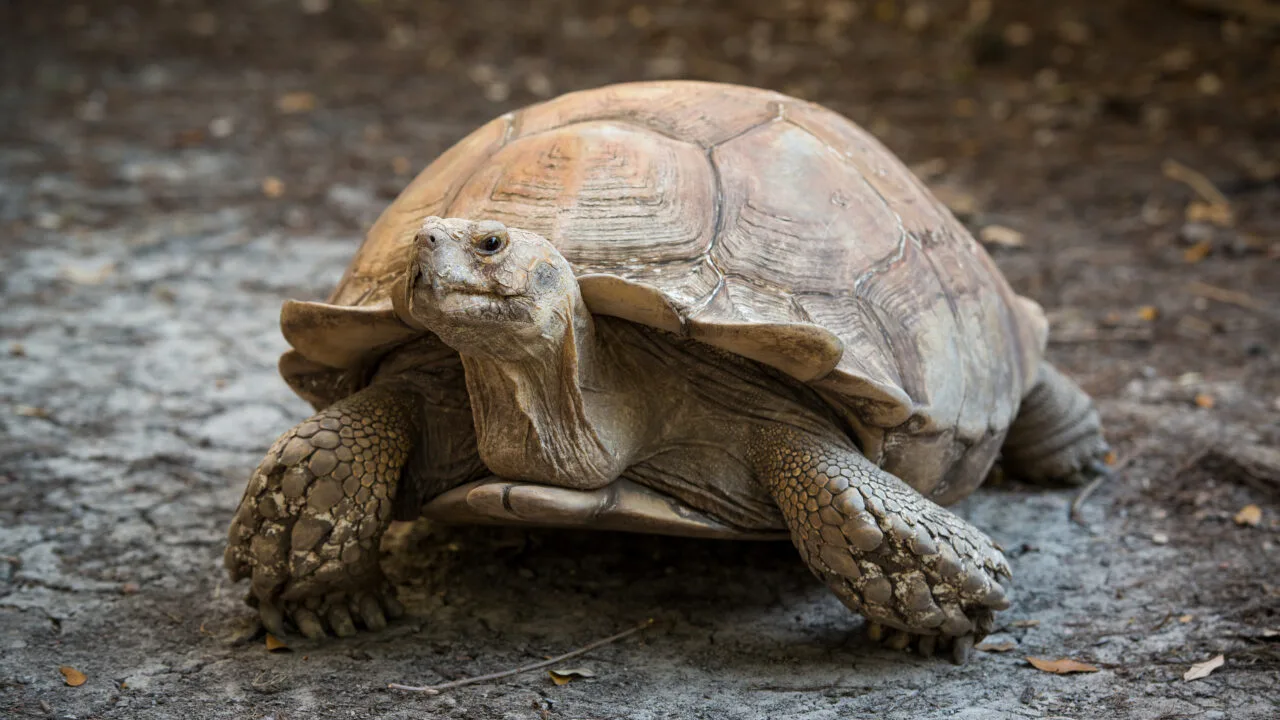 African Spur Thighed Tortoise The Houston Zoo