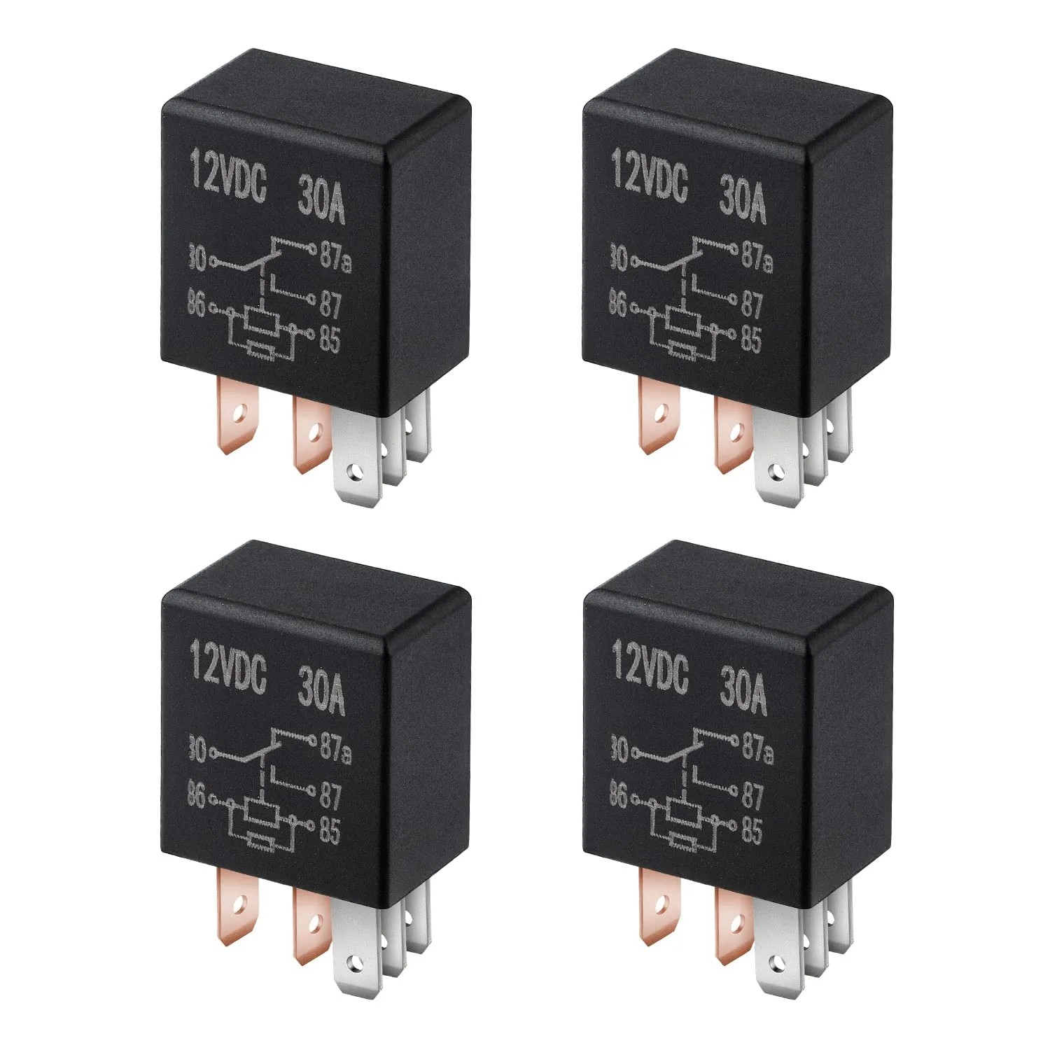 Aiex 4Pcs Relay 12V 30A Automotive Relays 12V 5 Pin 12V Relay For Electrical Automotive Truck