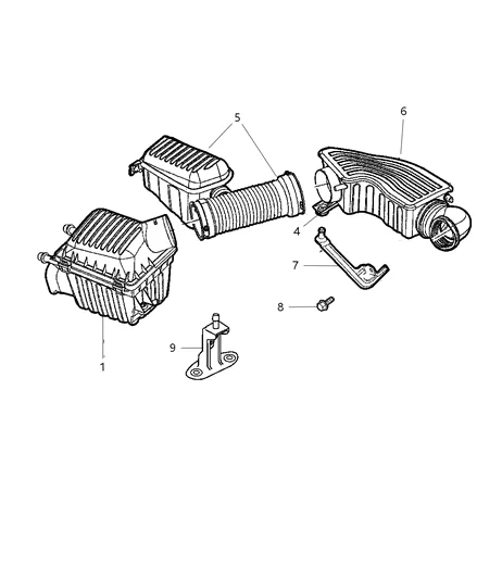 Air Cleaner Intake System 2000 Chrysler Lhs