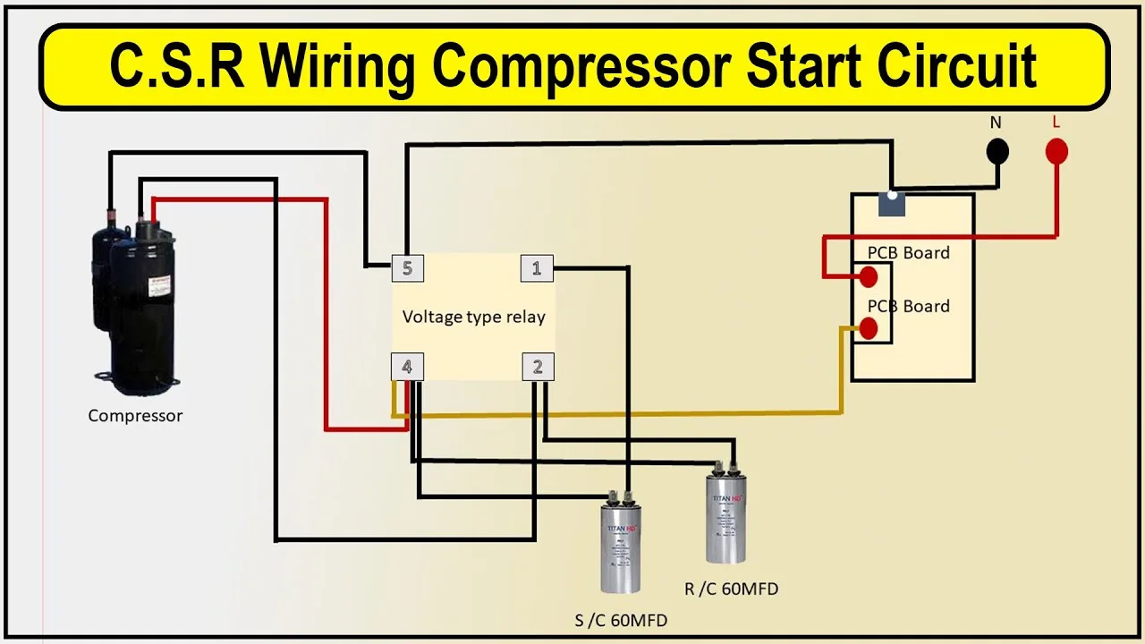 Air Conditioner Compressor Wiring Diagram Wiring Diagram Cap