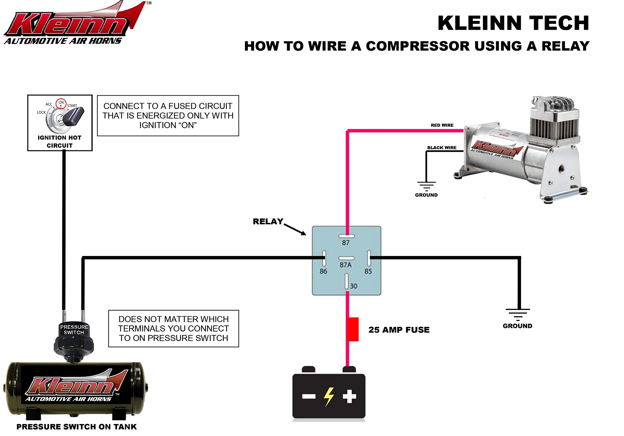 Air Horn Pressure Switch Wiring Diagram Diagram Wiring Press