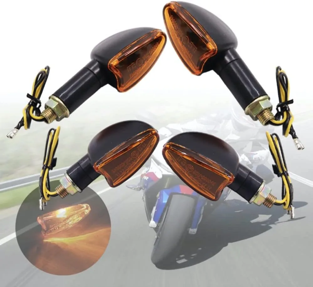 Aiuphing Blinker Motorrad 4 Stück 12 V Blinker E Scooter 2 Kurzem Griff Und 2 Langem Griff