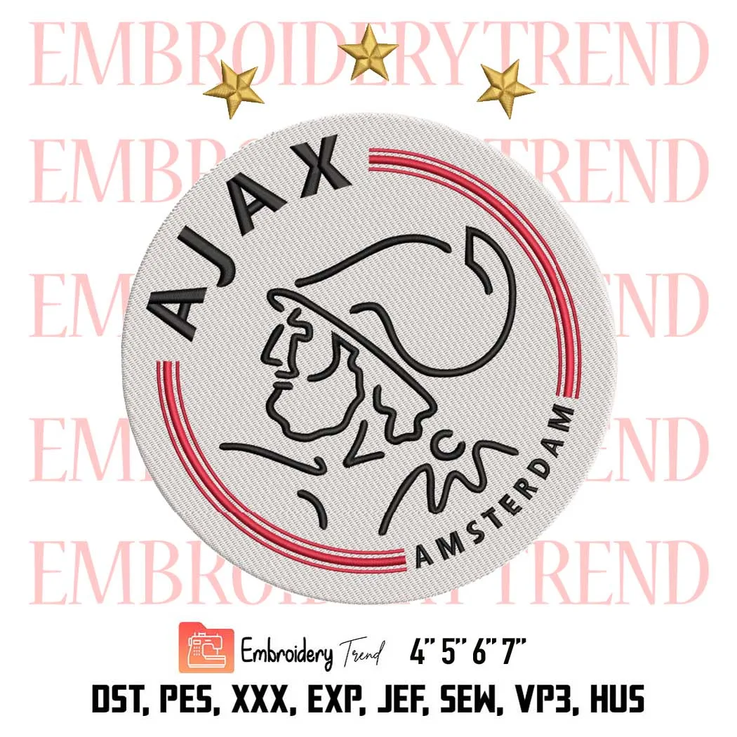 Ajax Logo Football Embroidery Afc Ajax Amsterdam Embroidery Football Logo Embroidery