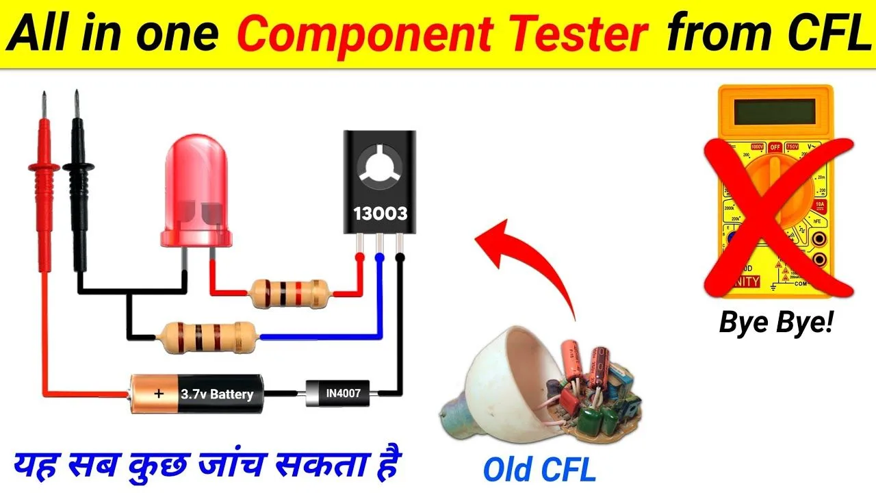 All Component Tester Magic Tester How To Make All In One Component Tester Continuity Tester
