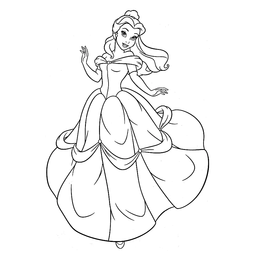 All Disney Princess Coloring Page