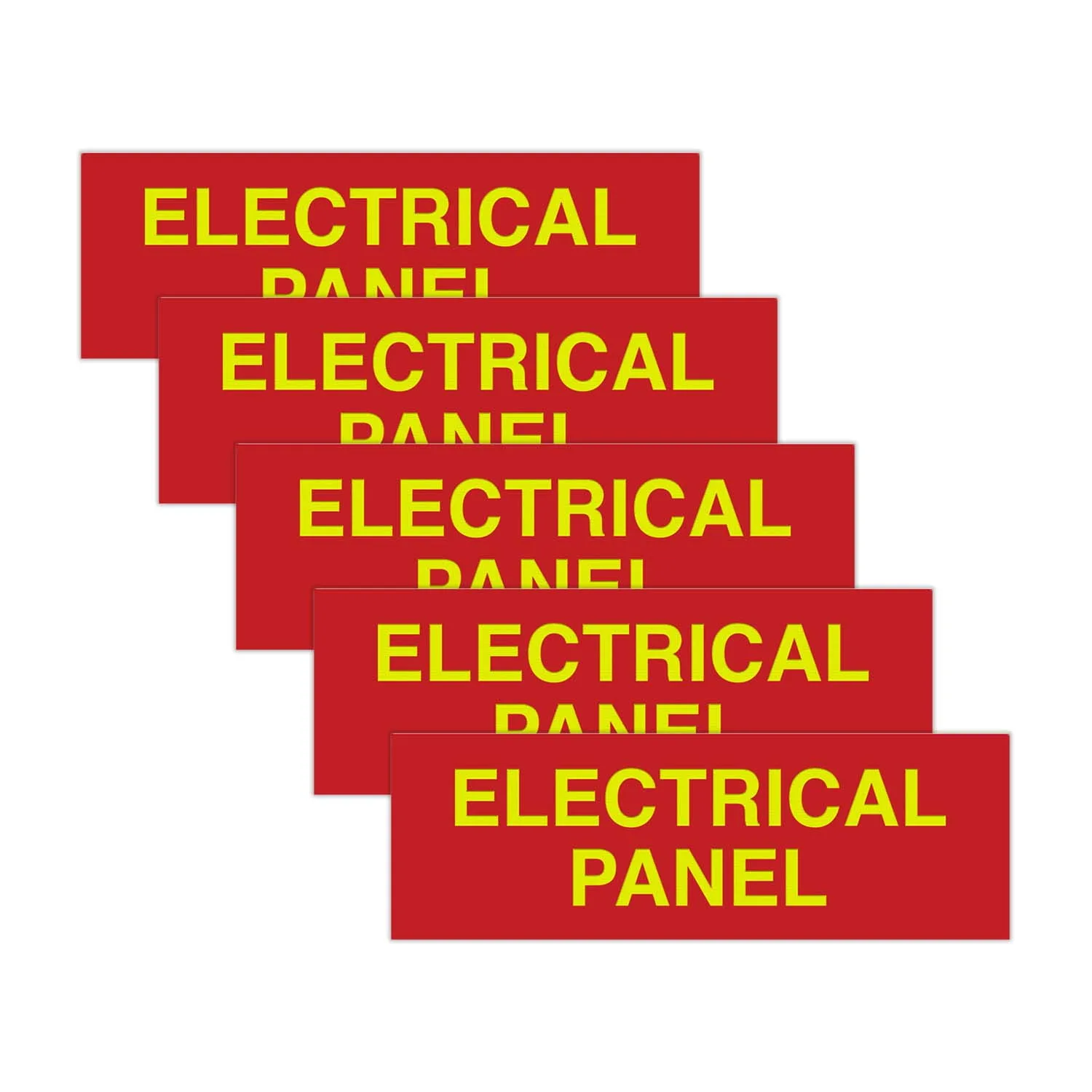 All Quality Basic Electrical Panel Sign Fire Regulation Safety Compliance Sign Red Yellow