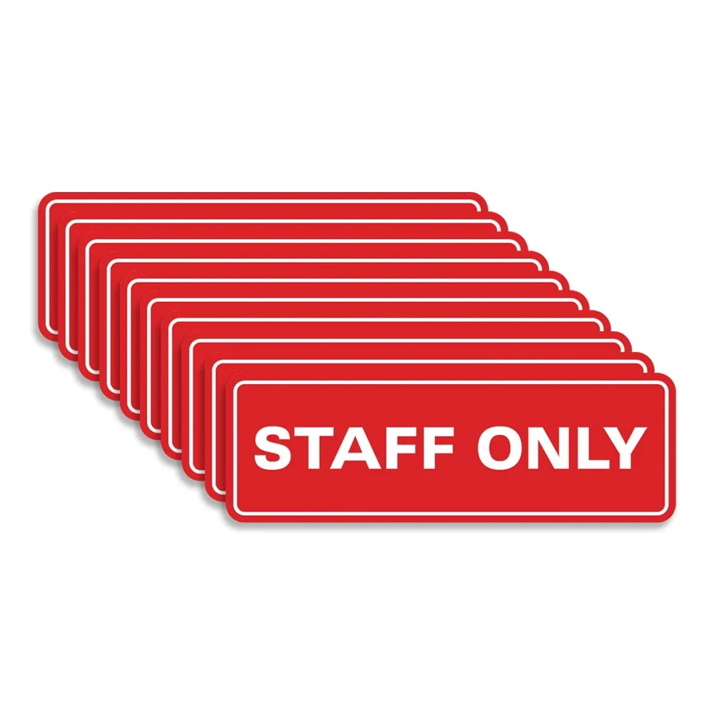 All Quality Standard Staff Only Wall Or Door Sign Easy Installation Office Workplace Signs