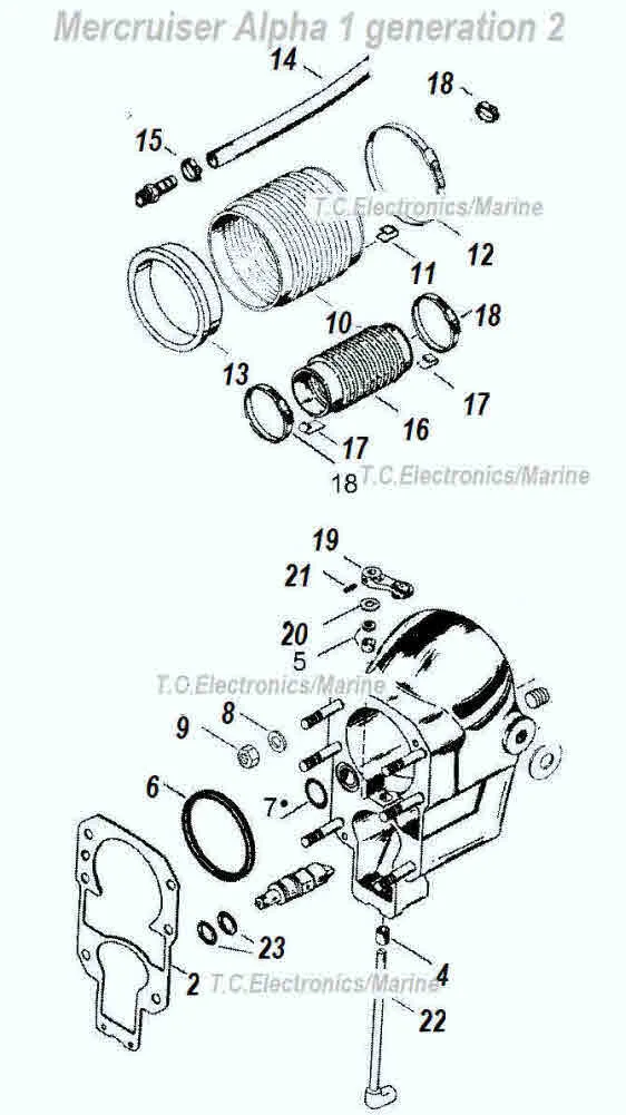 Alpha One Gen 2 Water Pickup Hose Routing Diagram Mercruiser