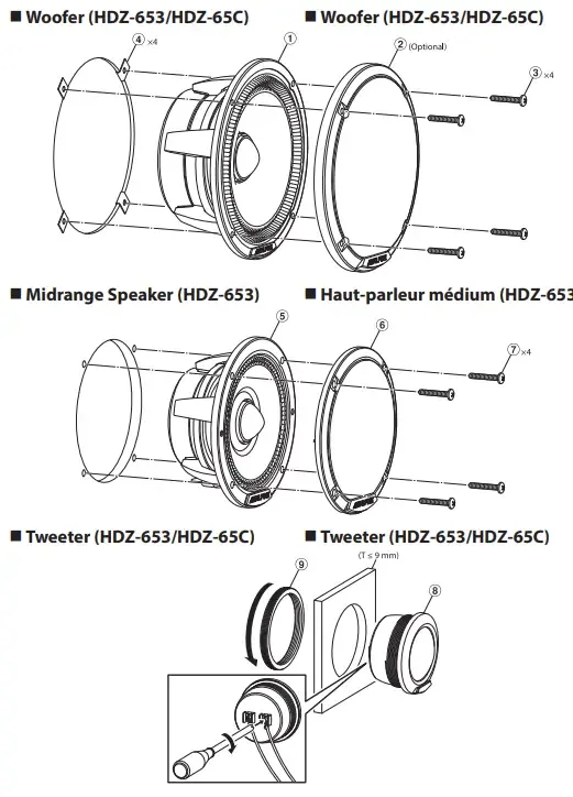 Alpine Hdz 65C Status Hi Res Series Speakers Owner S Manual