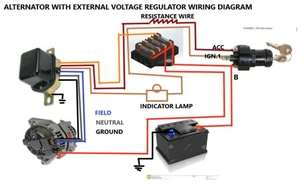 Alternator External Voltage Regulator Wiring Diagram How To