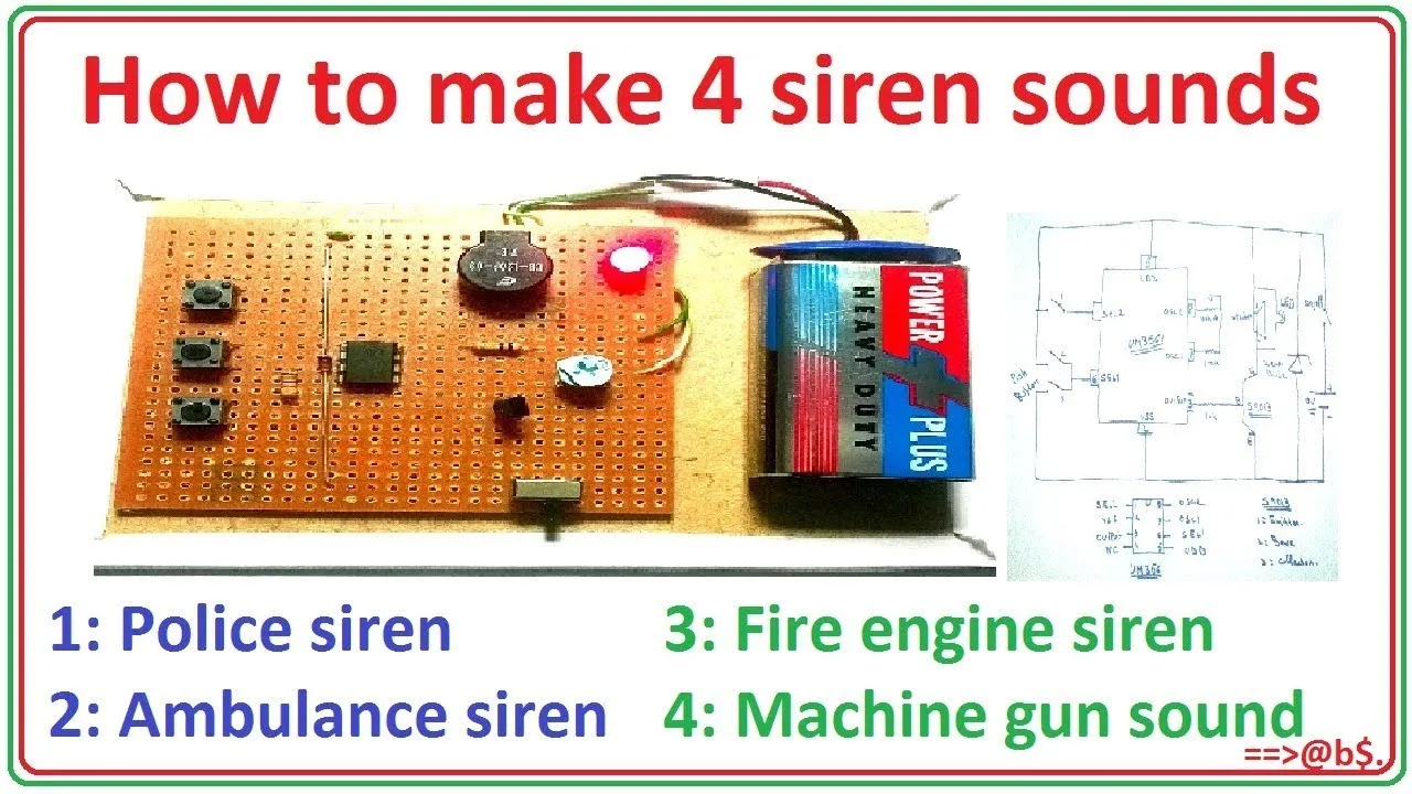 Ambulance Siren Circuit Diagram
