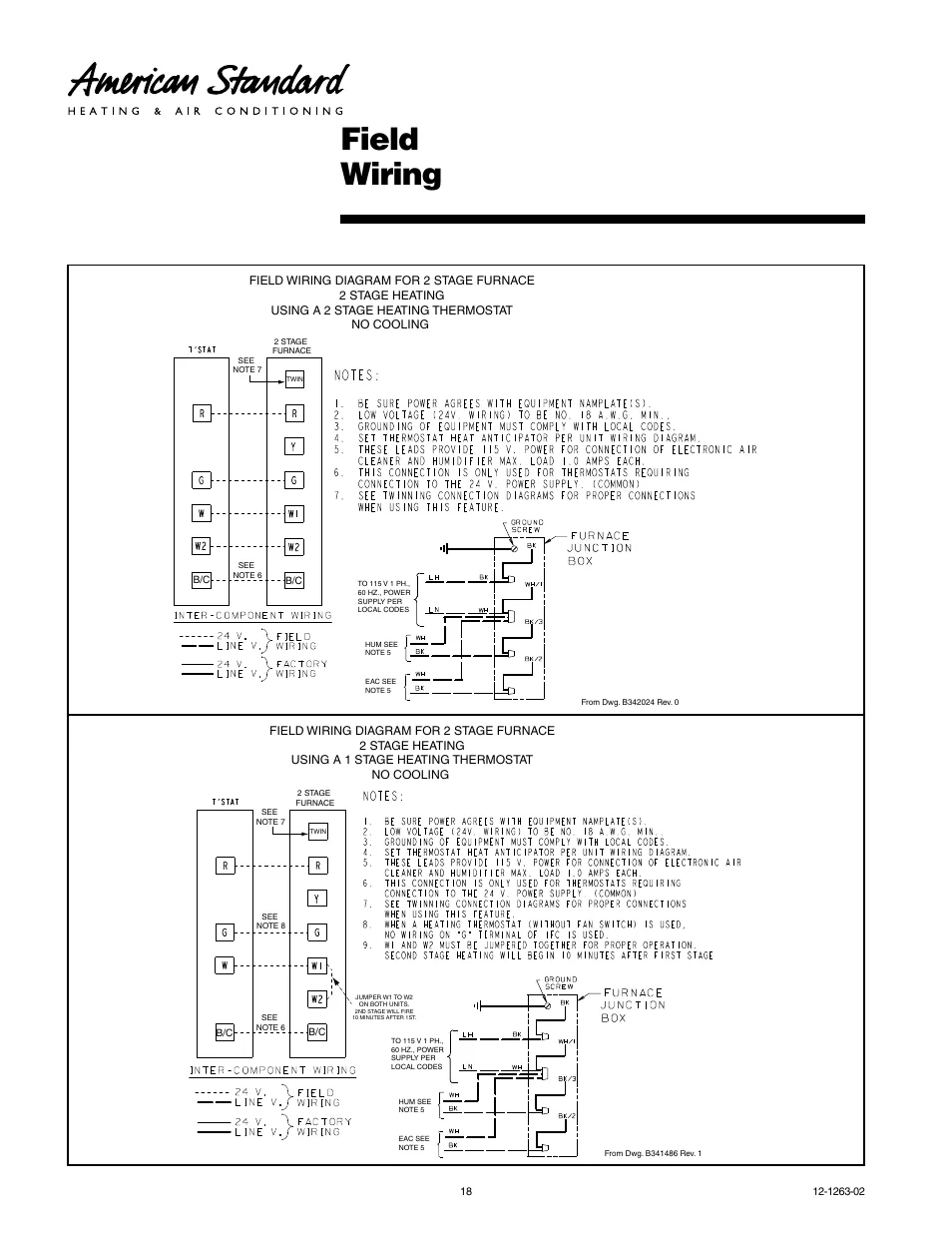 American Standard Furnace Wiring Diagrams Wiring Diagram