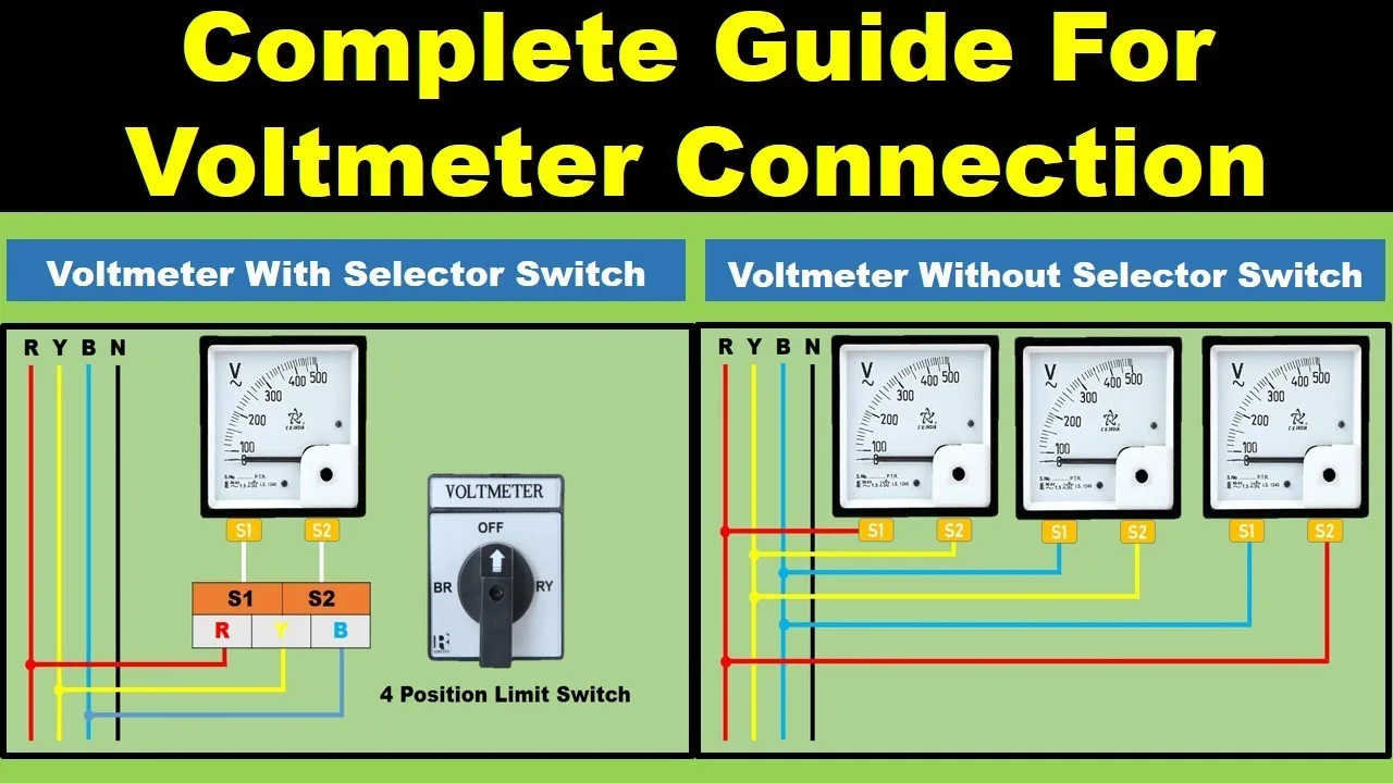 Ammeter Selector Switch Connection Diagram 3 Phase Ammeter W