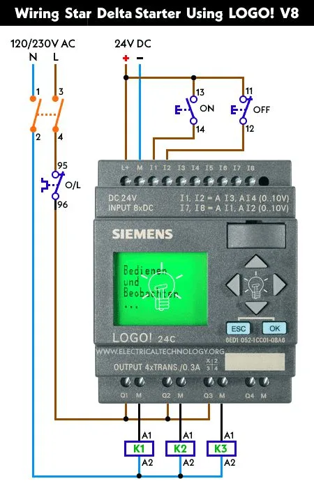 An Electronic Device That Is Connected To The Control Board And Wiring Diagram For A Star Delta