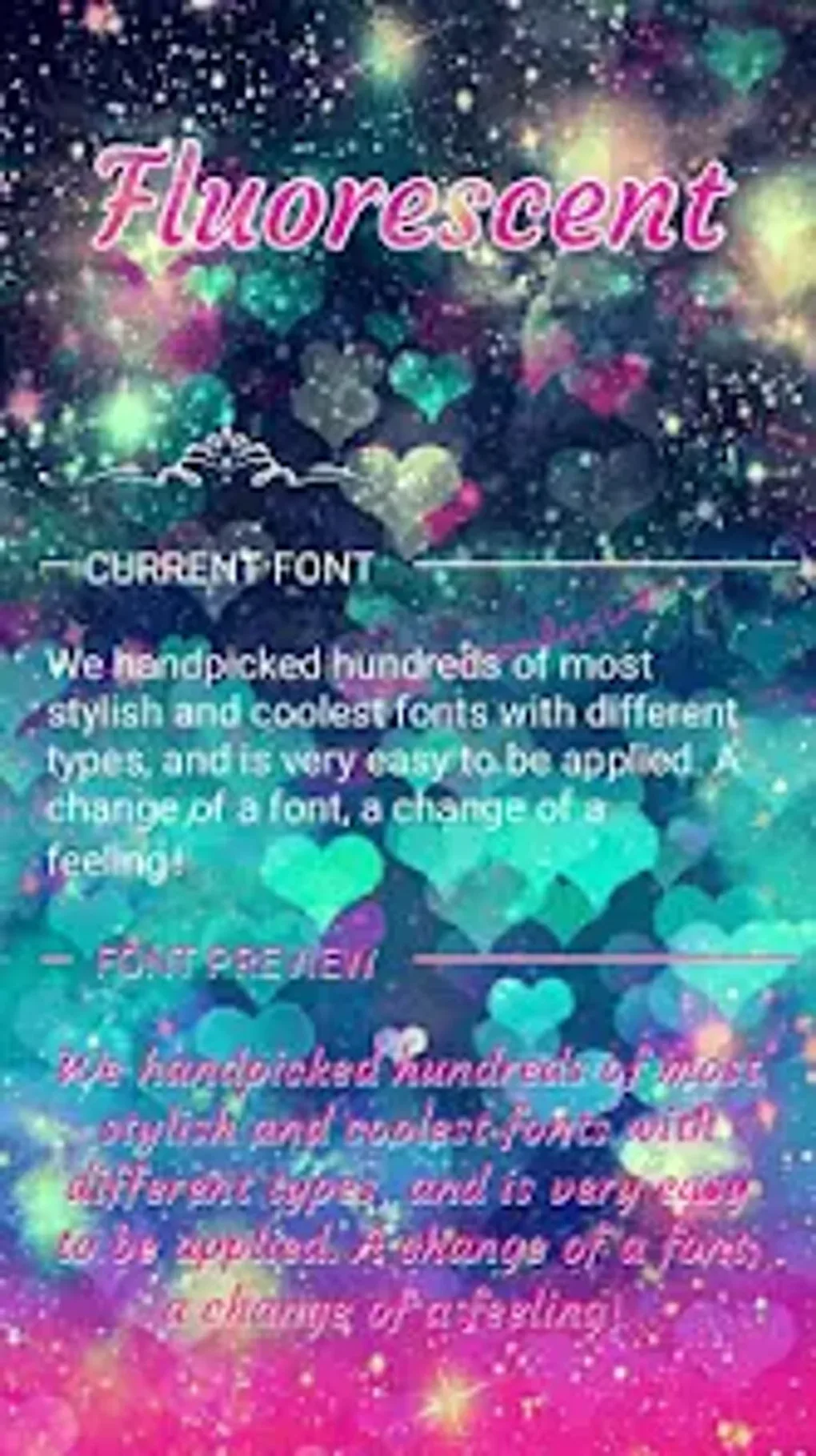 Android 용 Fluorescent Font For Flipfont 다운로드