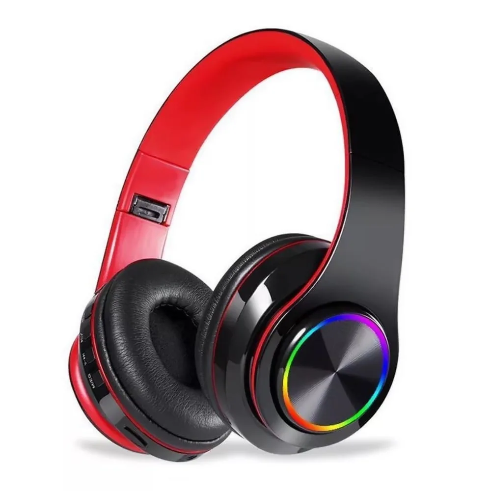 Anself B39 Rgb Luminous Wireless Gaming Headset Bluetooth 5 0 Stereo Headphone Foldablet