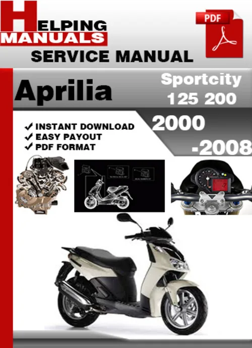 Aprilia Sportcity 125 200 2000 2008 Service Repair Manual Download Tradebit
