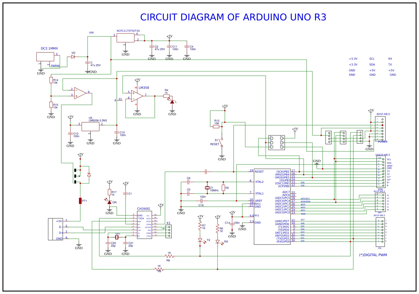 Arduino Uno Electrical Schematic Wiring Diagram