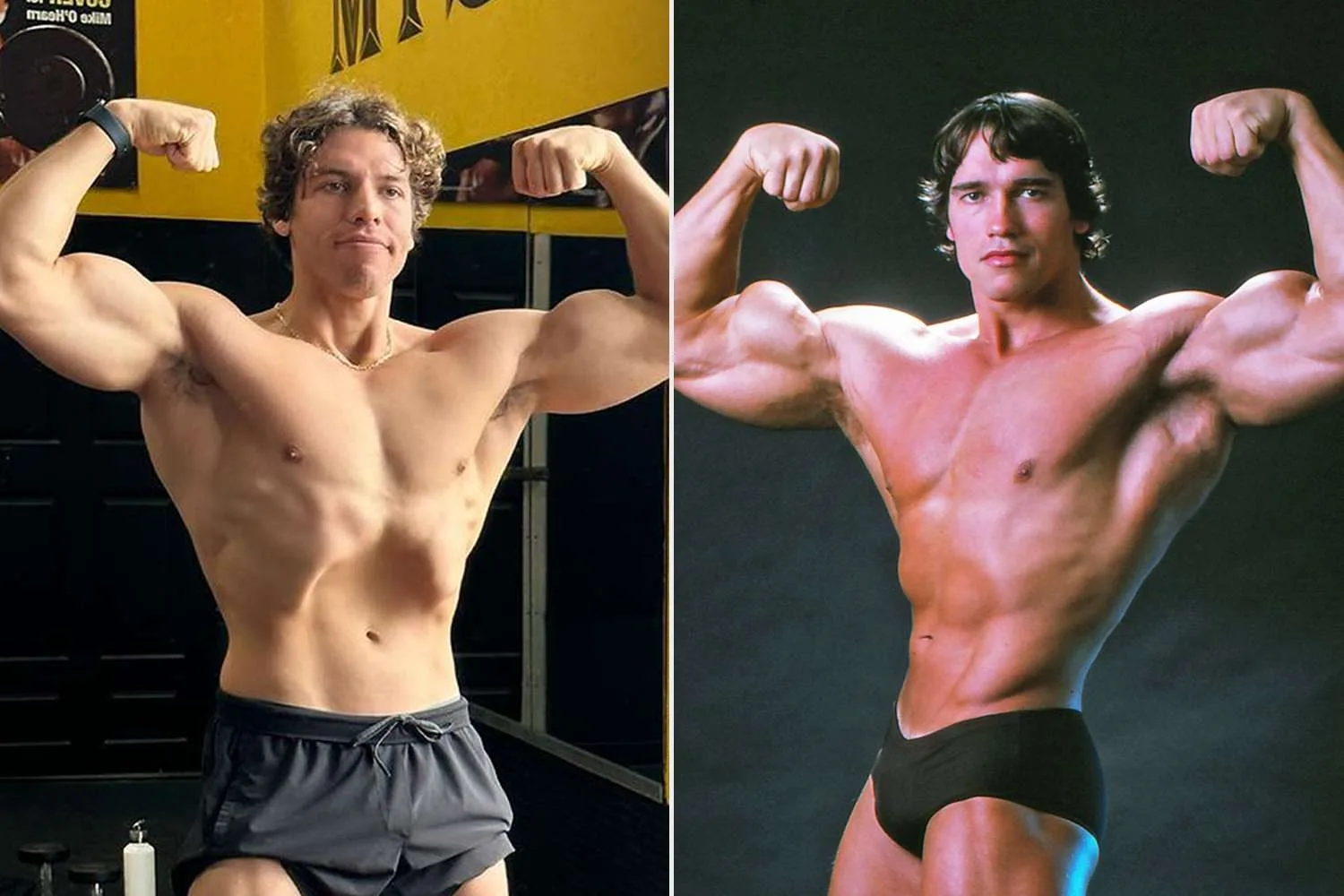 Arnold Schwarzenegger S Son Recreates His Muscle Poses