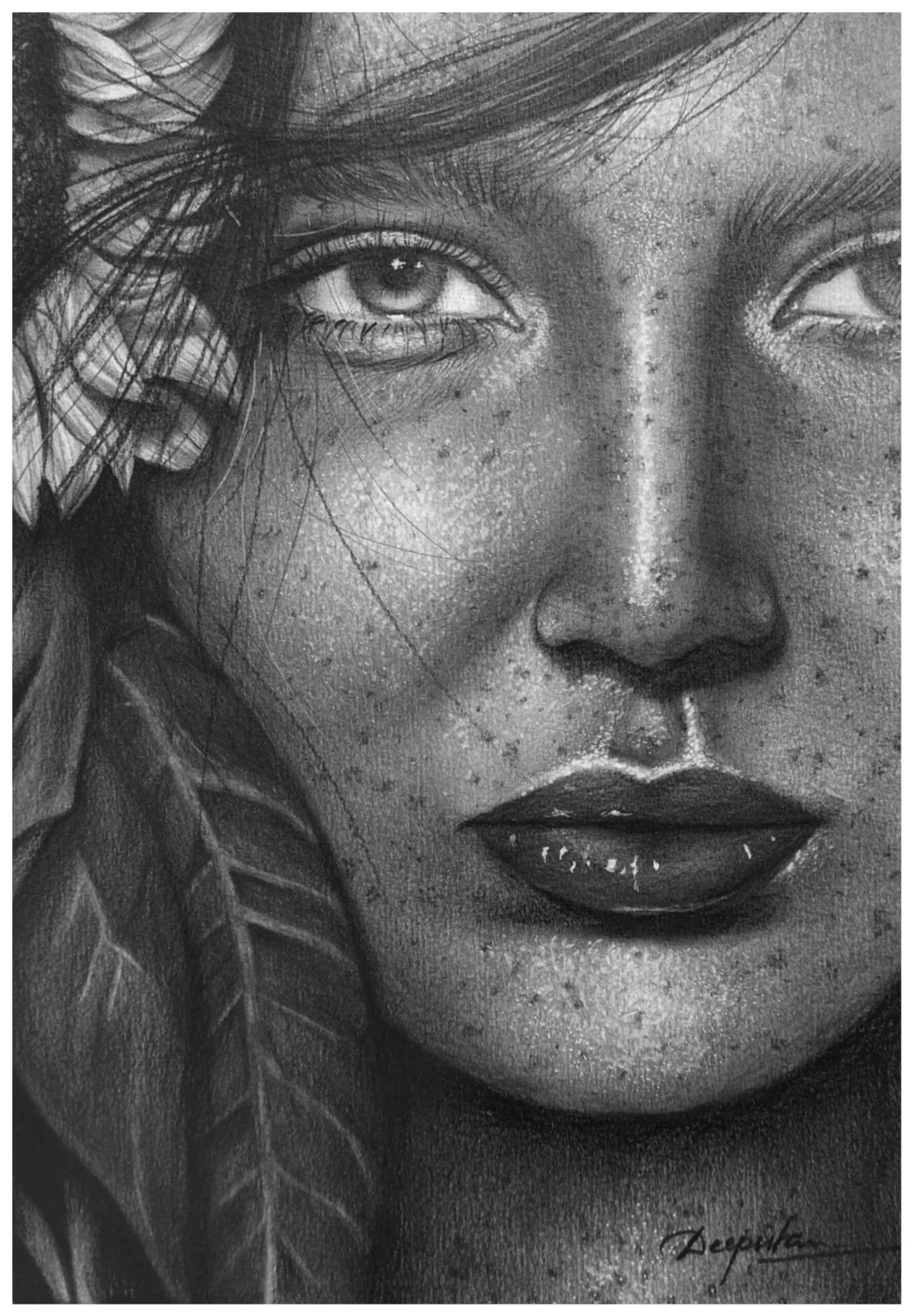 Artstation Hyper Realistic Graphite Sketch