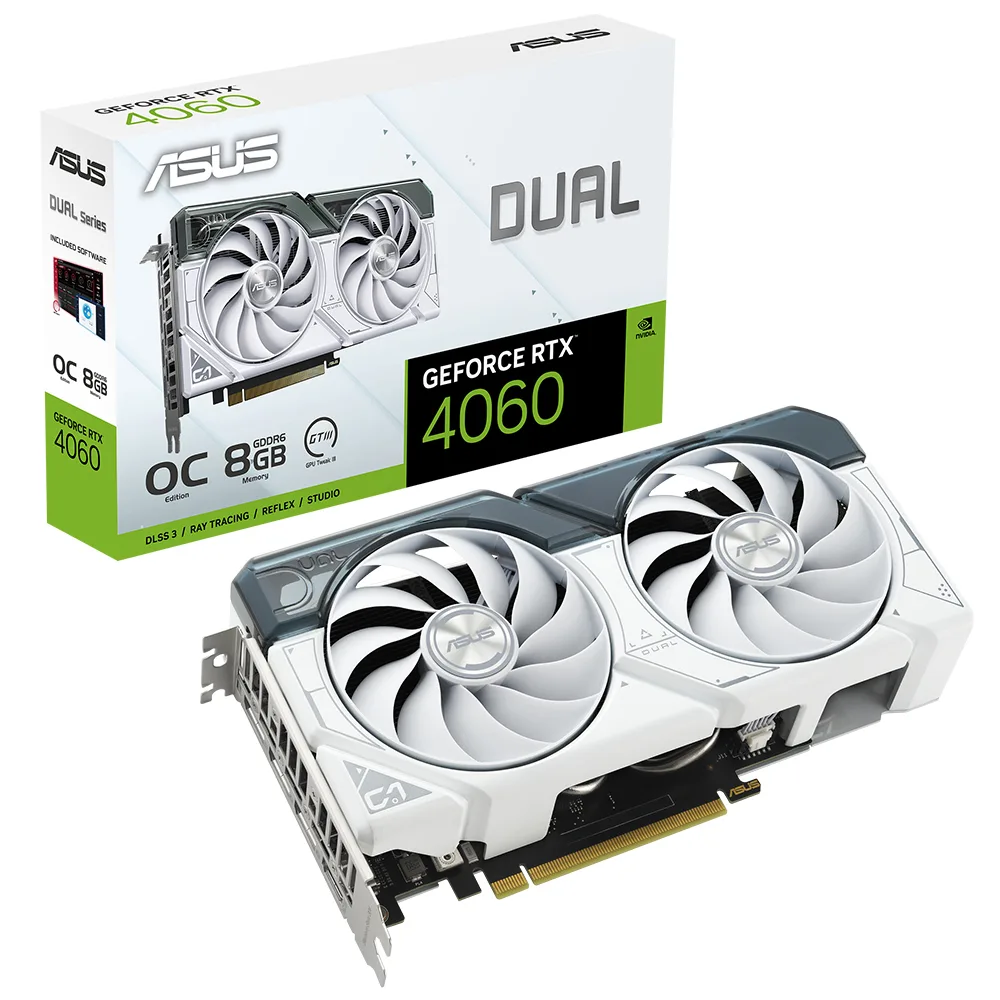 Asus Geforce Rtx 4060 Dual White Oc 8Gb Gddr6 Dlss 3 128 Bit Ekran Karti Itopya
