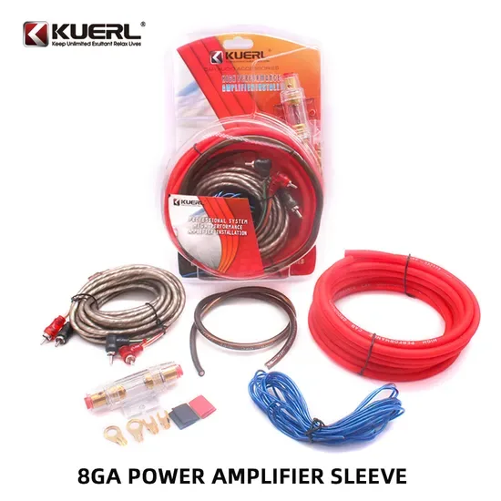 Audio Subwoofer Wiring Kit Amplifier Speaker Installation Cable 8Ga Power Line 60 Amp Fuse
