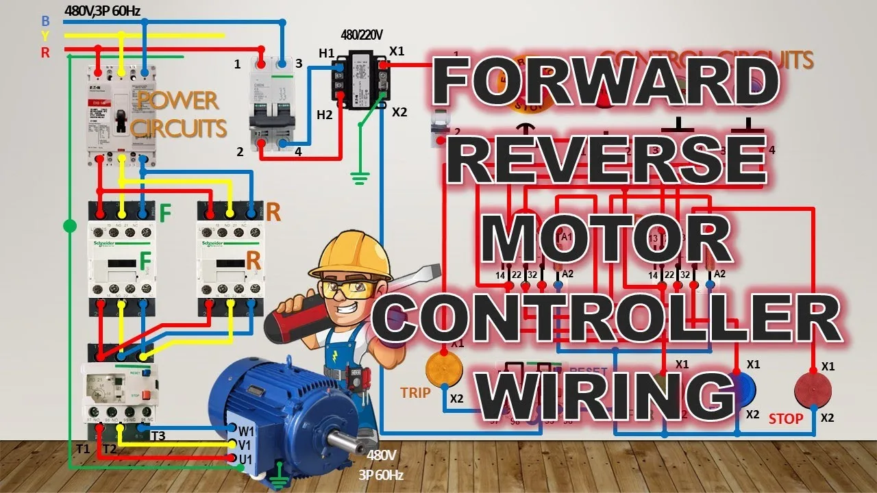 Automatic Forward Reverse Motor Control Wiring Circuit With