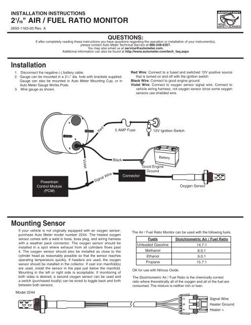 Autometer Voltmeter Wiring Diagram Wiring Diagram