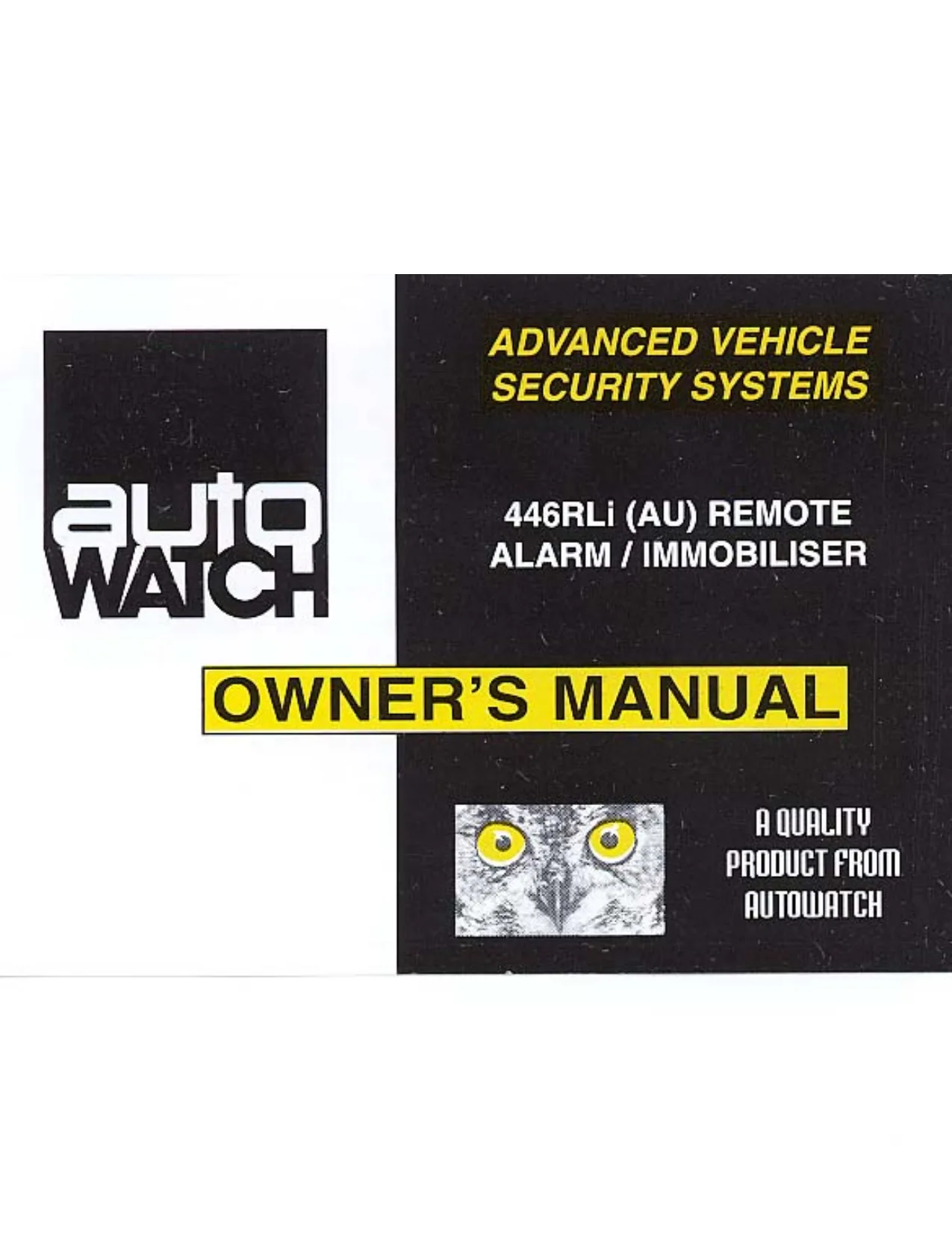 Autowatch 446Rli Car Alarm Wiring Diagram Wiring Diagram