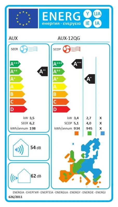 Aux Q Smart Eco Split Klíma 3 5Kw Aux 12Qg