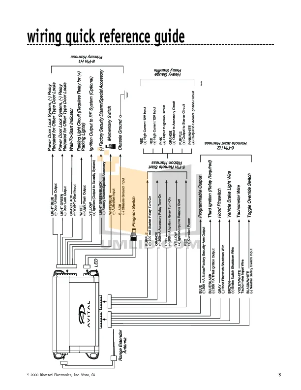 Avital 3100 Wiring Diagram Wiring Diagram