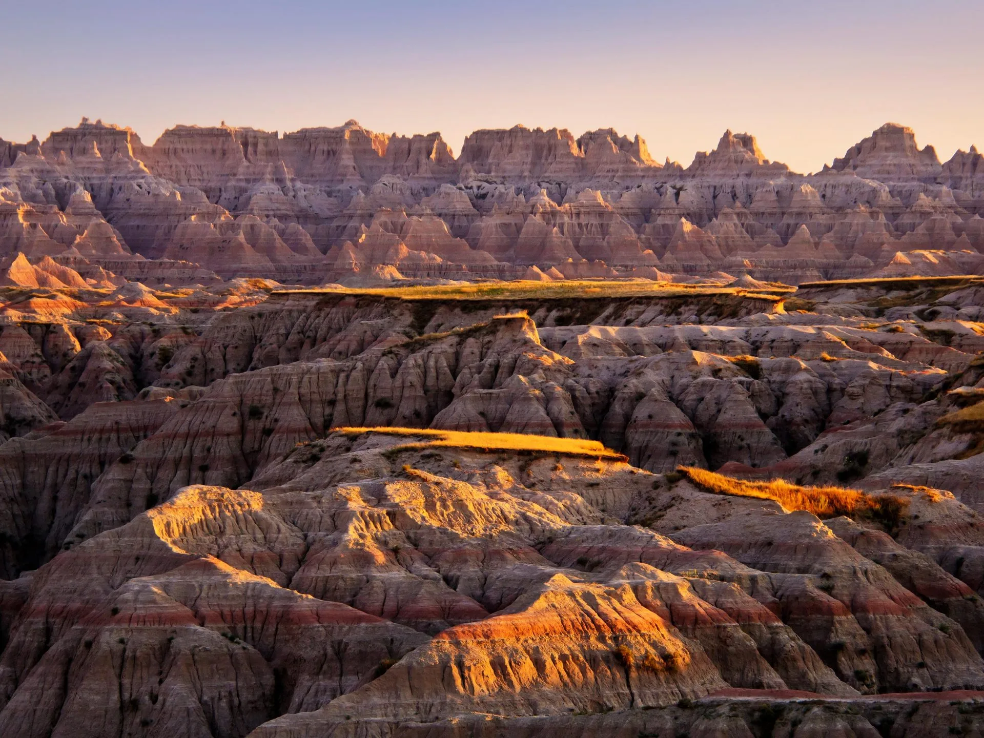 Badlands National Park South Dakota Graslandschaften Versteinerungen Und The Wall