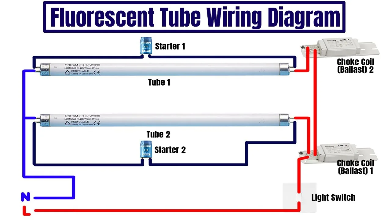 Ballast Wiring Diagram Fluorescent Lights