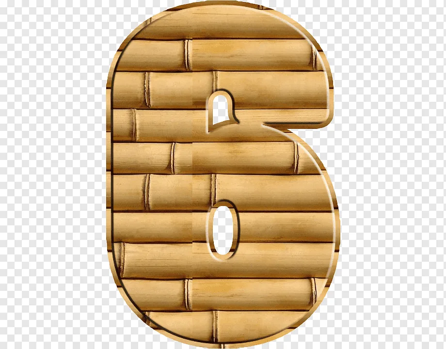 Bamboo Font Number 6 Png Pngwing