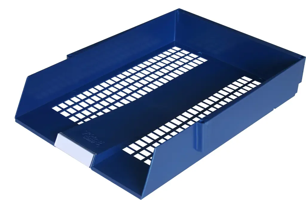 Bantex Viking Plastic Letter Tray Stackable Single V9890 Per 1 Blue Waltons