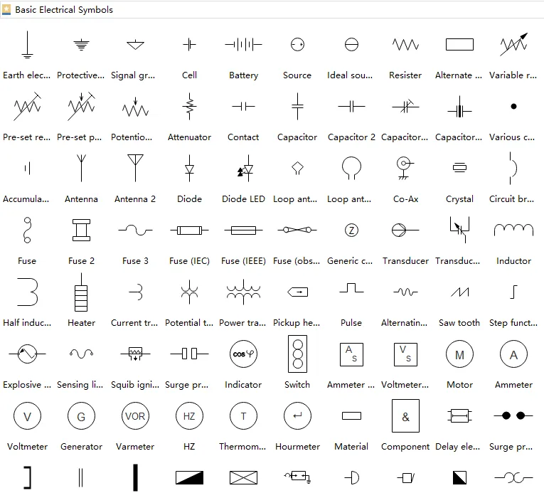 Basic Electrical Schematic Symbols