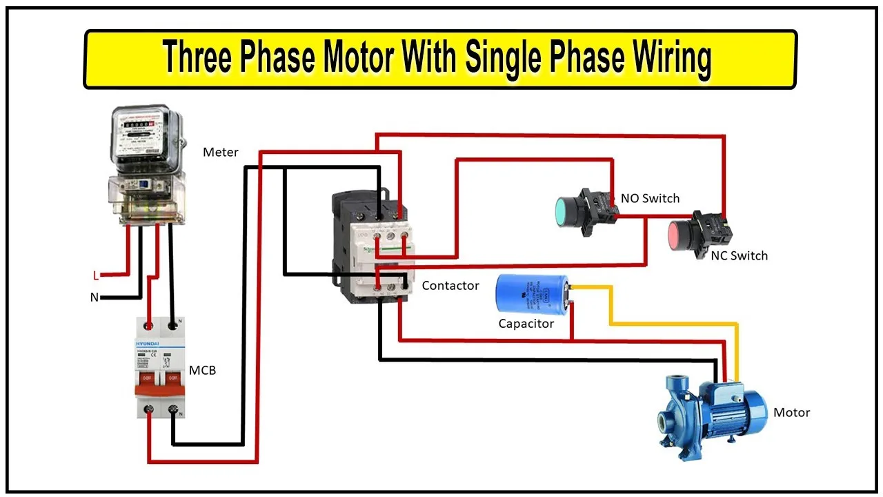 Basic Wiring Diagram For 3 Phase Motor