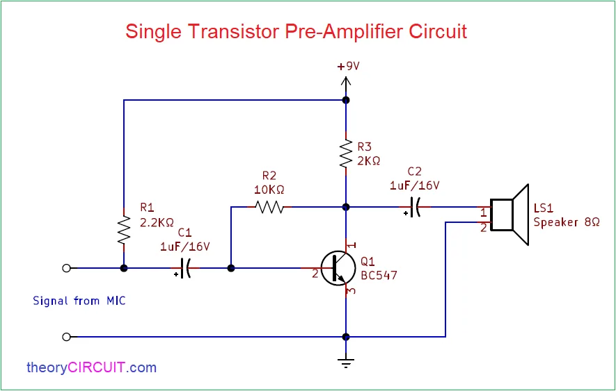 Bc547 Preamplifier Circuit Diagram