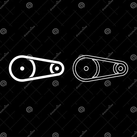 Belt Transmission Mechanism With Two Pulleys Drive Part Automobile Tension Rollers Engine Spare