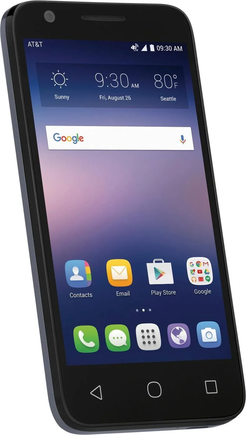 Best Buy At T Prepaid Alcatel Ideal 4G Lte With 8Gb Memory Prepaid Cell Phone Slate Blue 6454A